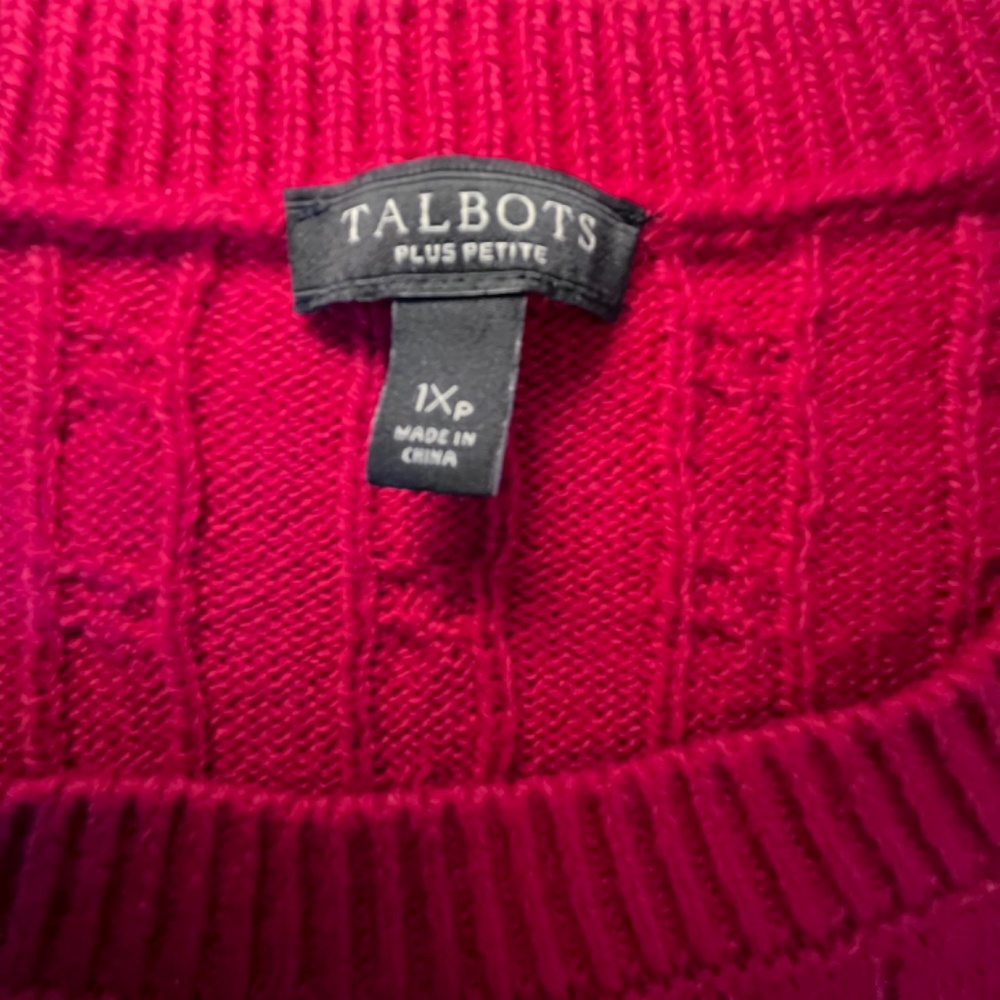 Talbots Red Crew Neck Sweater - Picture 7 of 8